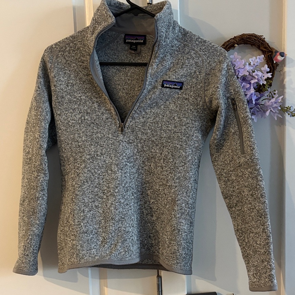 Patagonia Gray Heather Half-Zip Fleece Pullover